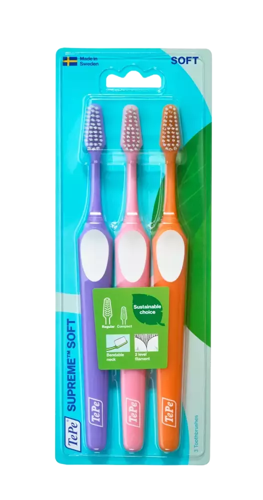 TePe Supreme Soft fogkefe 2+1db TePe Supreme Soft fogkefe 2+1db