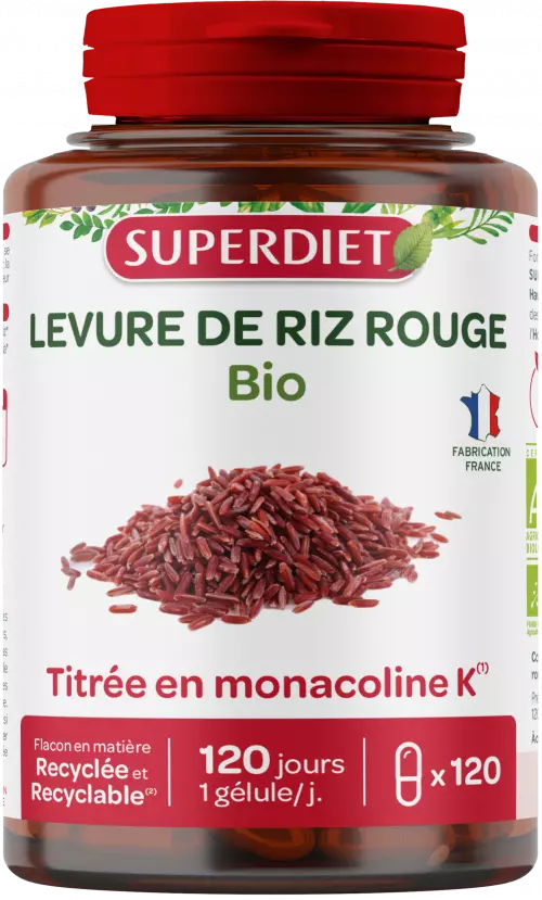 Superdiet Bio vörös élesztős rizs kapszula 120x