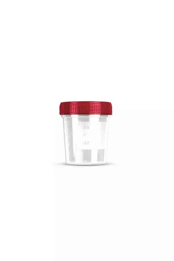 Vizeletgyűjtő pohár 120ml steril Elysium csavaros 1x Vizeletgyűjtő pohár 120ml steril Elysium csavaros 1x
