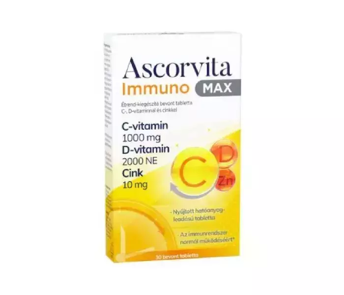 Ascorvita Immuno Max bevont tabletta 30x Ascorvita Immuno Max bevont tabletta 30x