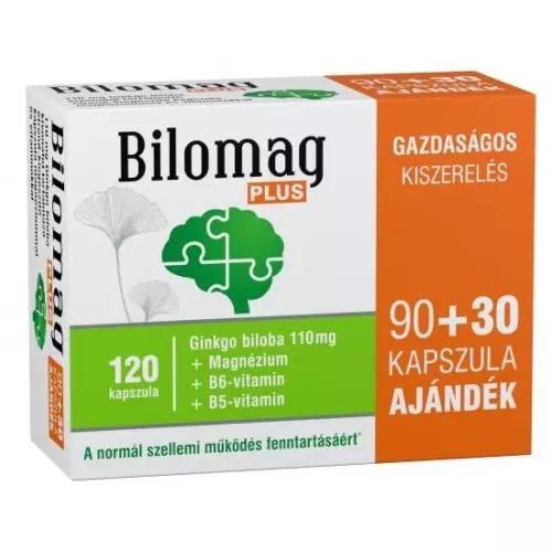 Bilomag Plus Ginkgo biloba 110 mg kapszula 120x