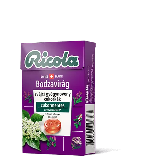 Ricola Bodza gyógynövényes cukorka 40g Ricola Bodza gyógynövényes cukorka 40g