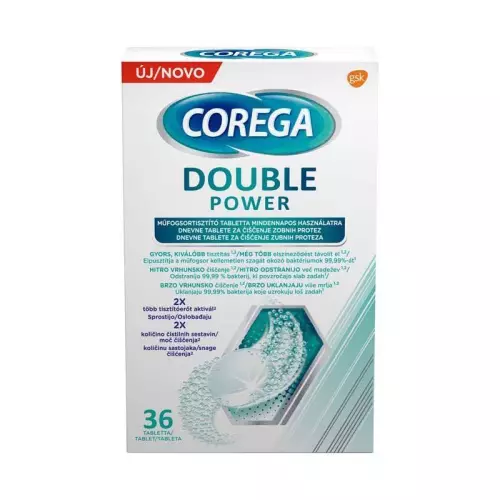 Corega műfogsortisztító tabl. Double Power 36x