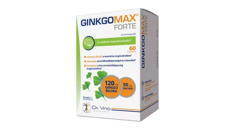 GinkgoMAX Forte Ginkgo 120mg+ Bacopa 50mg kapszula 60x GinkgoMAX Forte Ginkgo 120mg+ Bacopa 50mg kapszula 60x