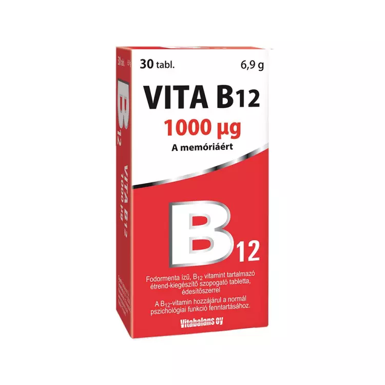 Vitabalans Vita B12 1000 mcg tabletta 30x Vitabalans Vita B12 1000 mcg tabletta 30x