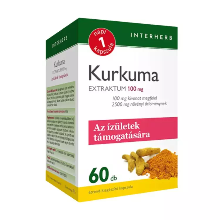 Interherb Napi1 Kurkuma Extraktum kapszula 60x Interherb Napi1 Kurkuma Extraktum kapszula 60x
