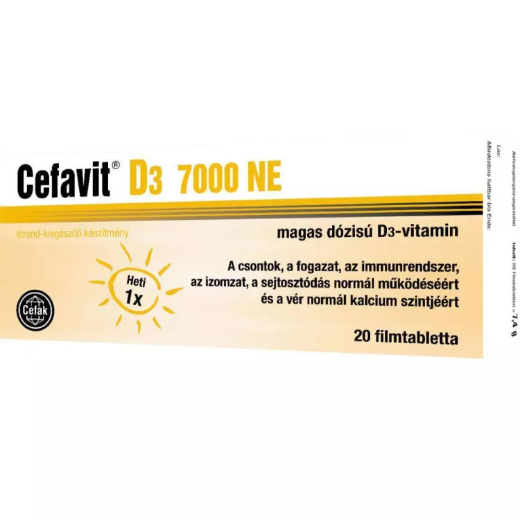 Cefavit D3 7000 NE filmtabletta 20x
