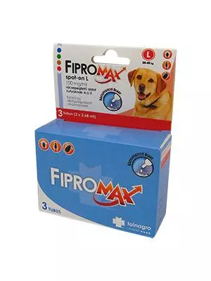Fipromax spot-on L 100 mg/ml kutya (20-40kg) A.U.V 3x Fipromax spot-on L 100 mg/ml kutya (20-40kg) A.U.V 3x