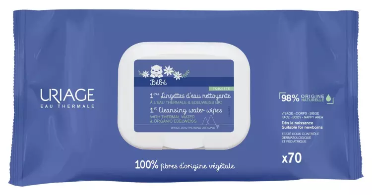 Uriage Baba nedves törlőkendő 70x