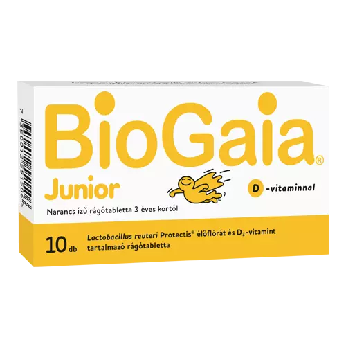 BioGaia ProTectis Junior+ D3 rágótbl. narancs 10x BioGaia ProTectis Junior+ D3 rágótbl. narancs 10x