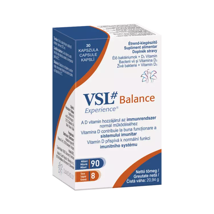 VSL# Balance élő baktériumok+ D3-vitamin kapszula 30x VSL# Balance élő baktériumok+ D3-vitamin kapszula 30x