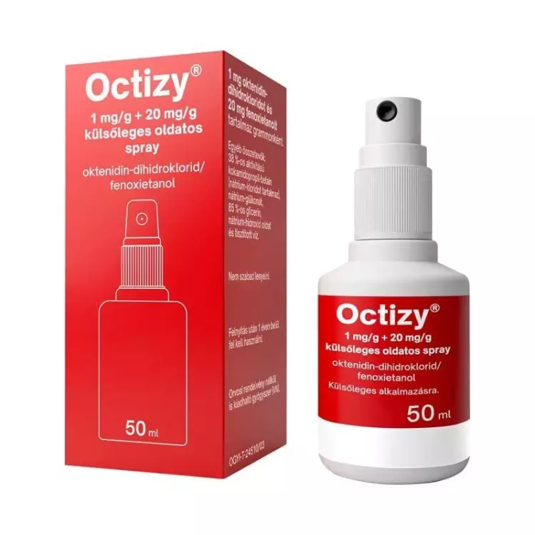 Octizy 1 mg/g + 20 mg/g külsőleges oldatos spray 1x50ml Octizy 1 mg/g + 20 mg/g külsőleges oldatos spray 1x50ml