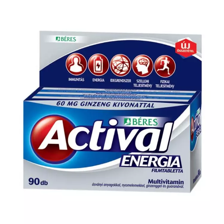 Actival Energia ginzeng-guarana filmtabletta 90x Actival Energia ginzeng-guarana filmtabletta 90x