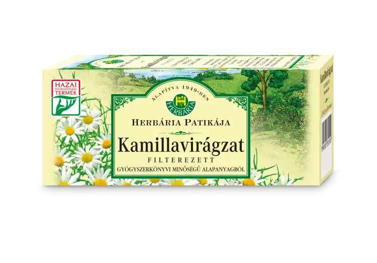 Kamillavirágzat tea filteres HERBÁRIA 25x1g Kamillavirágzat tea filteres HERBÁRIA 25x1g