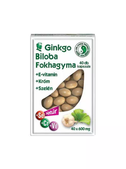 Dr.Chen Ginkgo biloba+ fokhagyma kapszula 40x