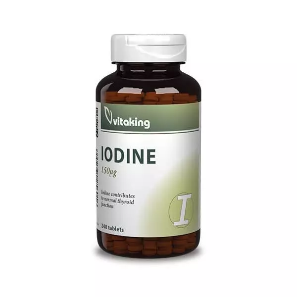 Vitaking Jód- Iodine 150 mcg tabletta 240x Vitaking Jód- Iodine 150 mcg tabletta 240x