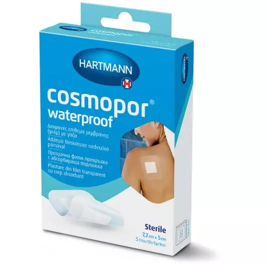 Cosmopor Waterproof steril sebtapasz 7,2 x 5cm 5x Cosmopor Waterproof steril sebtapasz 7,2 x 5cm 5x