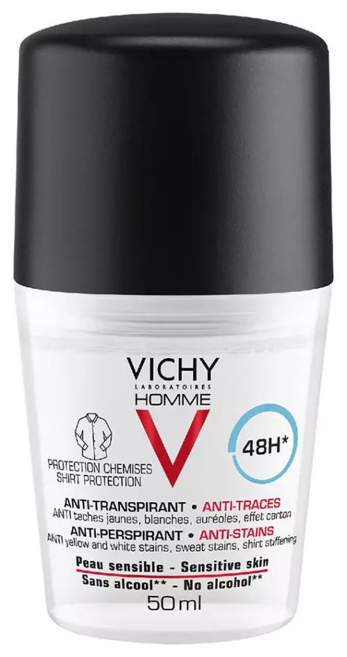 Vichy Homme deo izzadásgátló foltmentes 48h 50ml