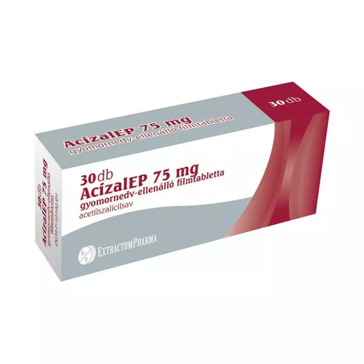 AcizalEP 75 mg gyomornedv-ellenálló filmtabletta 30x AcizalEP 75 mg gyomornedv-ellenálló filmtabletta 30x