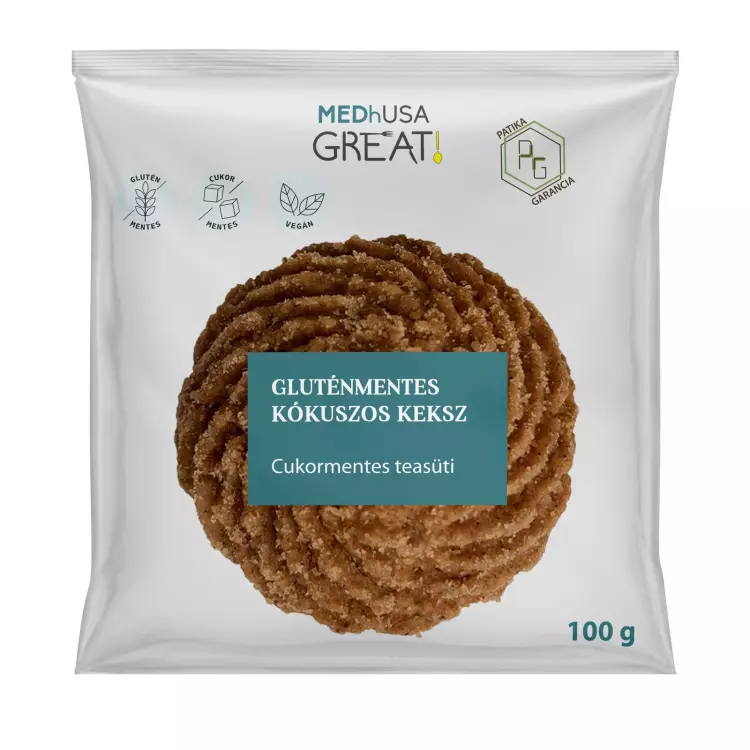 MEDhUSA Gluténmentes Kókuszos Keksz 100g MEDhUSA Gluténmentes Kókuszos Keksz 100g