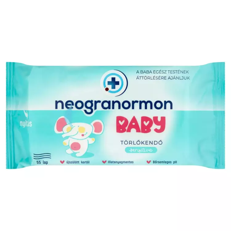 Neogranormon Sensitive baba törlőkendő 55x Neogranormon Sensitive baba törlőkendő 55x