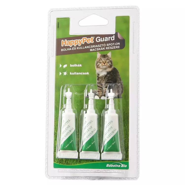 HappyPet bolha-kullancs riasztó spot-on macska 3x2ml HappyPet bolha-kullancs riasztó spot-on macska 3x2ml