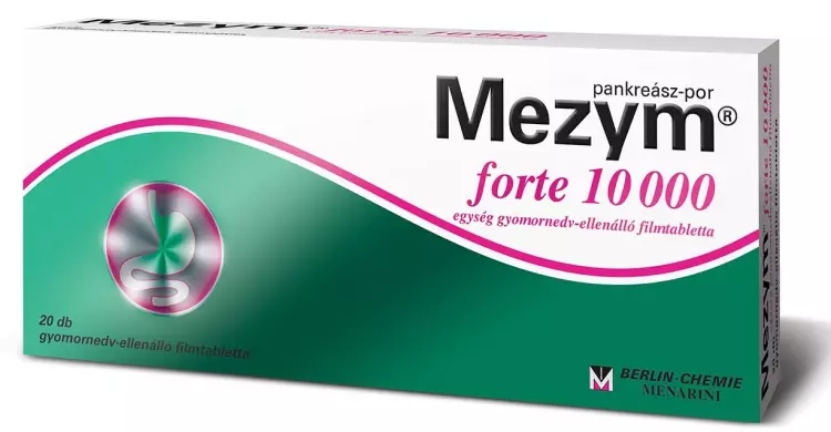 Mezym forte 10 000 egység gyomornedv-ellená.ftabl. 20x Mezym forte 10 000 egység gyomornedv-ellená.ftabl. 20x