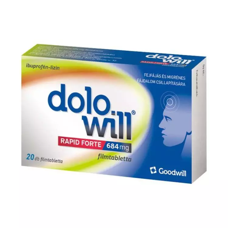 Dolowill Rapid Forte 684 mg filmtabletta 20x Dolowill Rapid Forte 684 mg filmtabletta 20x