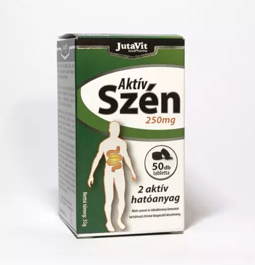 JutaVit Aktív szén 250 mg tabletta 50x