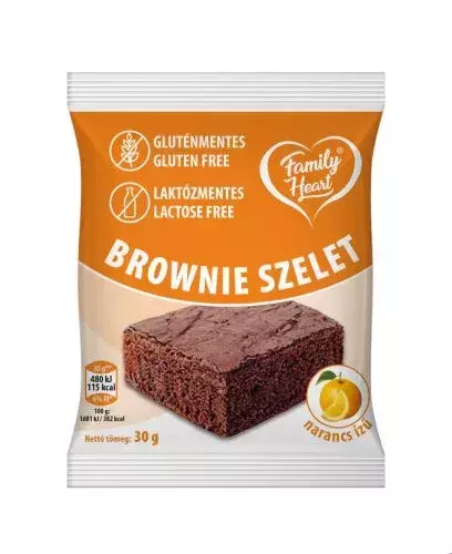 Family Heart brownie szelet narancsos GM. LM. 30g Family Heart brownie szelet narancsos GM. LM. 30g