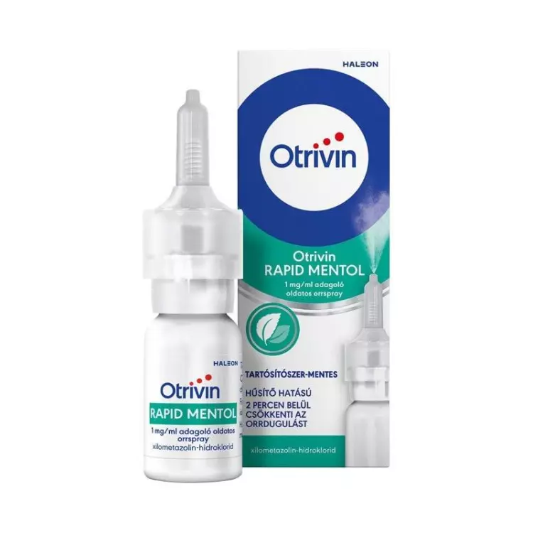 Otrivin Rapid mentol 1 mg/ml ad.old.orrspray HDPE 1x10ml Otrivin Rapid mentol 1 mg/ml ad.old.orrspray HDPE 1x10ml