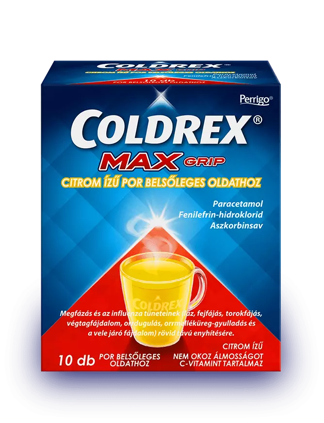 Coldrex MaxGrip citrom ízű por belsőleges oldathoz 10x Coldrex MaxGrip citrom ízű por belsőleges oldathoz 10x