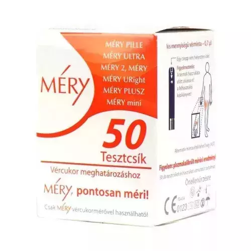 Méry tesztcsík vércukormérőhöz 50x