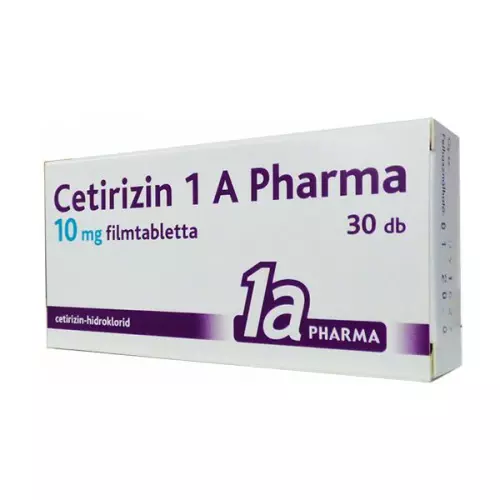 Cetirizin 1a Pharma 10 mg filmtabletta 30x