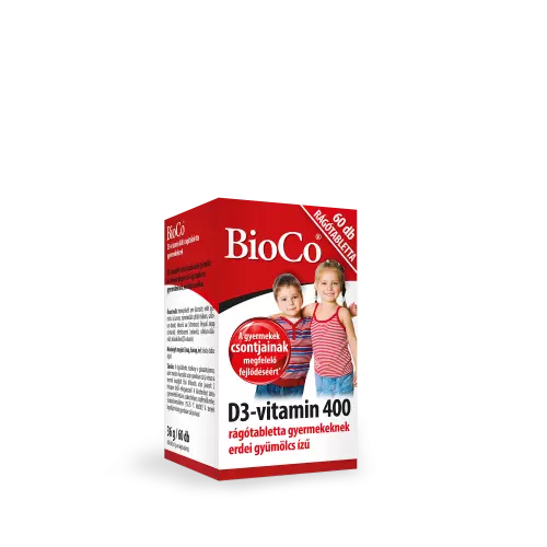 BioCo D3-vitamin  400 IU rágótabletta gyermekeknek 60x