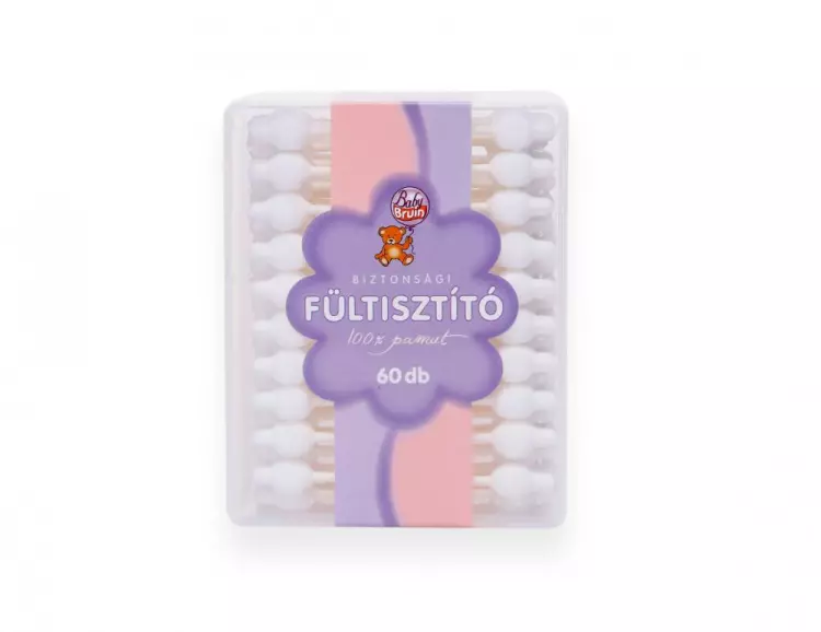 Baby-Bruin fültisztító pálca biztonsági 60x Baby-Bruin fültisztító pálca biztonsági 60x