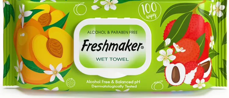 Freshmaker FRUIT nedves törlőkendő 100 lapos kupak 1x Freshmaker FRUIT nedves törlőkendő 100 lapos kupak 1x
