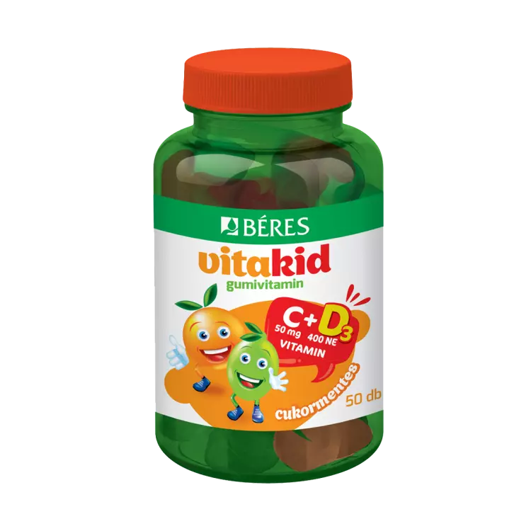 Béres Vitakid C+D3 gumivitamin gumitabletta 50x Béres Vitakid C+D3 gumivitamin gumitabletta 50x