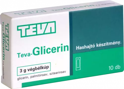 Teva-Glicerin 3 g végbélkúp 10x
