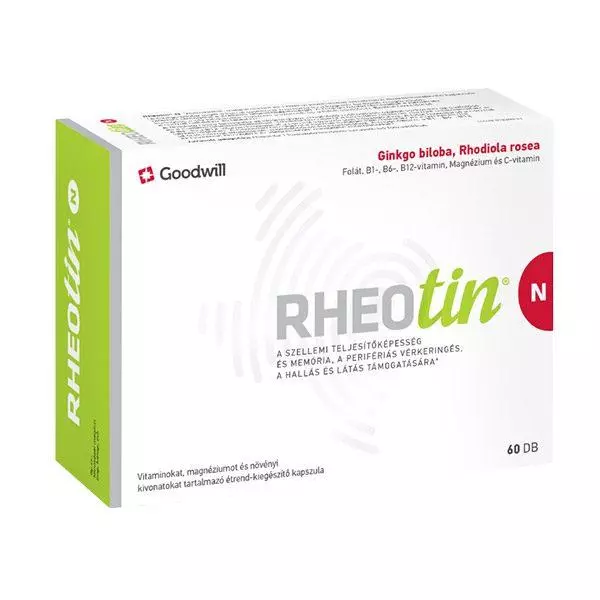 Rheotin N étrendkiegészítő kapszula 60x Rheotin N étrendkiegészítő kapszula 60x