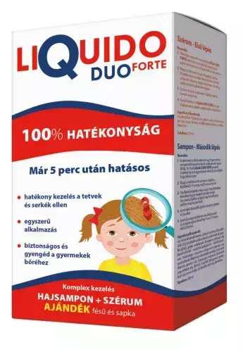 Liquido Duoforte fejtetű serkeirtó sampon+szérum 200+125ml Liquido Duoforte fejtetű serkeirtó sampon+szérum 200+125ml