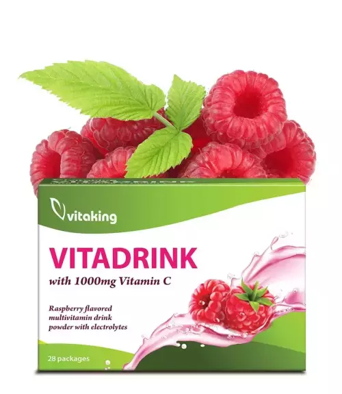VitaDrink multivitamin italpor málna ízű 28x8,8g