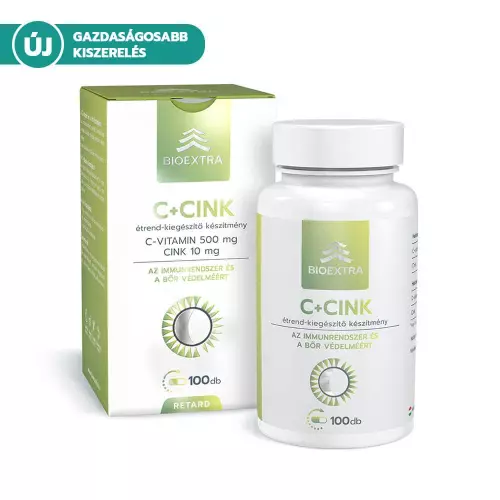 Bioextra C+ Cink étrendkiegészítő retard kapszula 100x