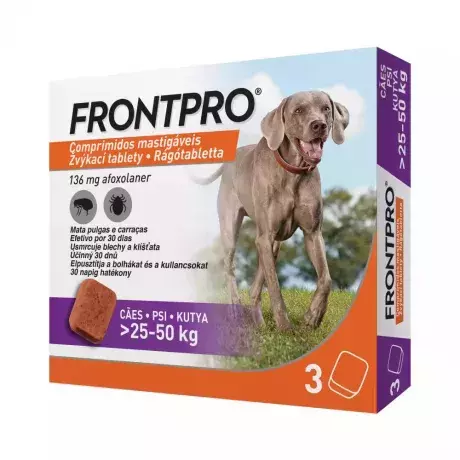 Frontpro 136 mg rágótabl. (25-50 kg) kutya A.U.V. 3x