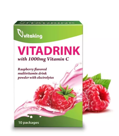 VitaDrink multivitamin italpor málna ízű 10x8,8g