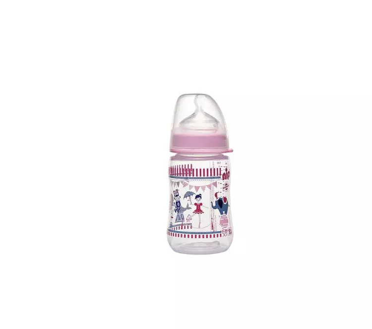 Nip PP cumisüveg széles szájú 260ml lányoknak 1x Nip PP cumisüveg széles szájú 260ml lányoknak 1x