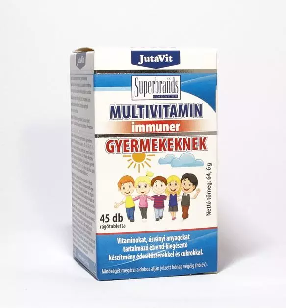 JutaVit Immuner multivitamin rágótabl. gyermek 45x JutaVit Immuner multivitamin rágótabl. gyermek 45x