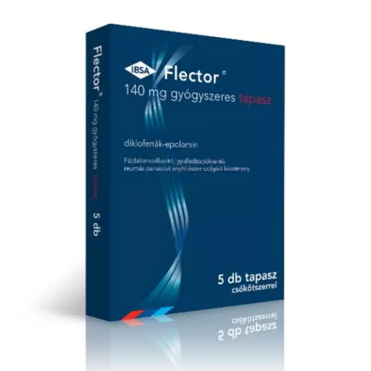 Flector 140 mg gyógyszeres tapasz csőkötszerrel 5x Flector 140 mg gyógyszeres tapasz csőkötszerrel 5x