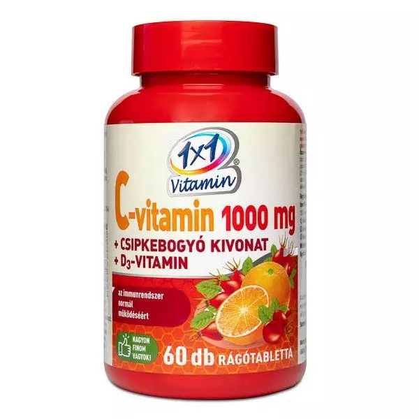 1x1 Vitaday C-vit. 1000 mg+D3+csipke rtbl 60x 1x1 Vitaday C-vit. 1000 mg+D3+csipke rtbl 60x