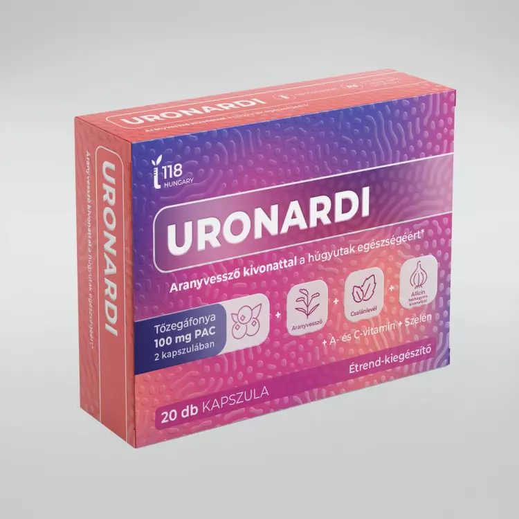 Uronardi tőzegáfonya+ A-vitamin C-vitamin kapszula 20x